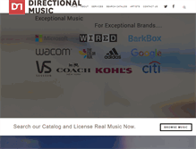 Tablet Screenshot of directionalmusic.com